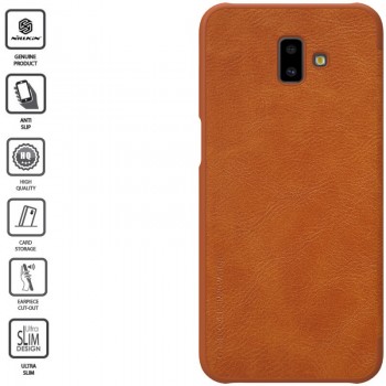 Odinis atverčiamas dėklas rudas qin (GALAXY J6 PLUS 2018) Odinis atverčiamas dėklas rudas qin (GALAXY J6 PLUS 2018)